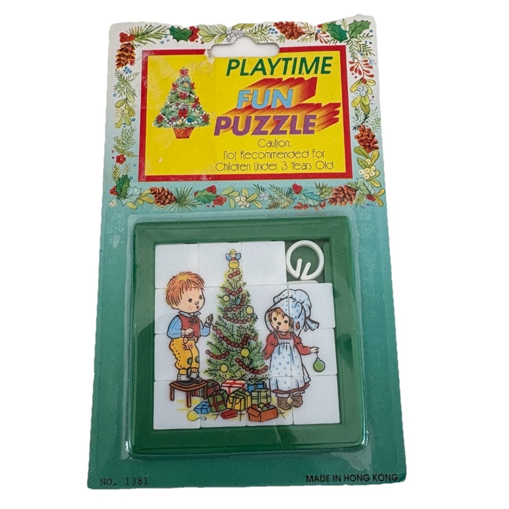 Vintage Playtime Fun Puzzle with Green Christmas Tree Hong Kong